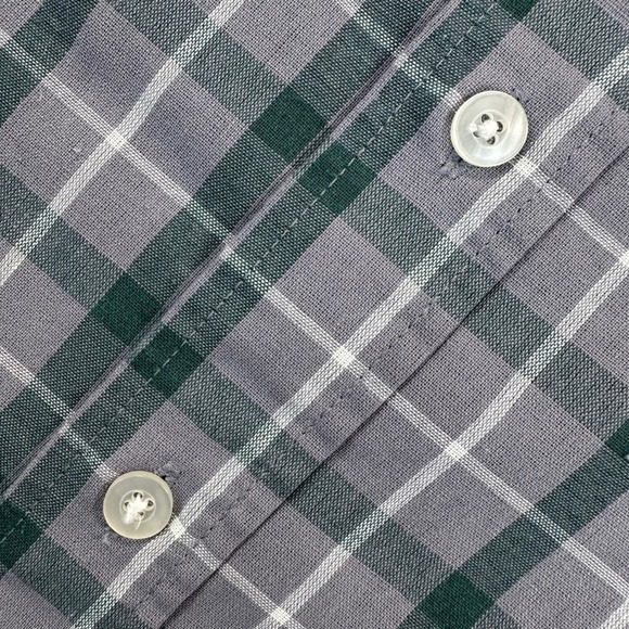 Vintage Big Mac Men's XLT Green Gray Plaid Workwear Shirt Rugged Utility USA 70s - Picture 7 of 14